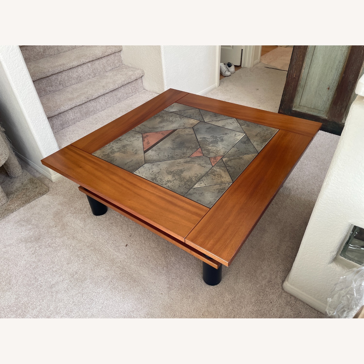Light Brown Wood Coffee Table - image-6