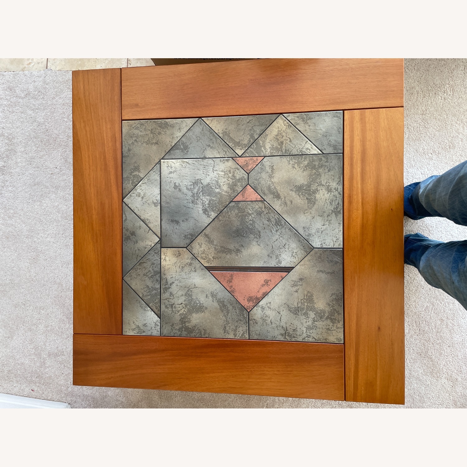 Light Brown Wood Coffee Table - image-3