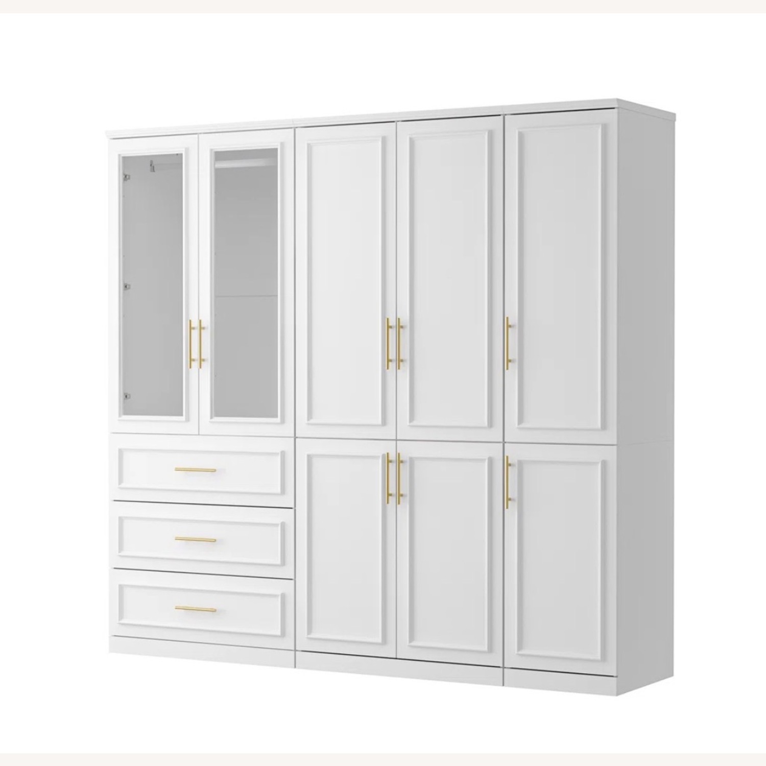74.8"H Large Modular Wardrobe Cloest Armoire - image-2