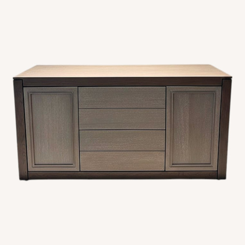 Used Light Gray Wood Motorized TV Pop-Up Unit for sale on AptDeco