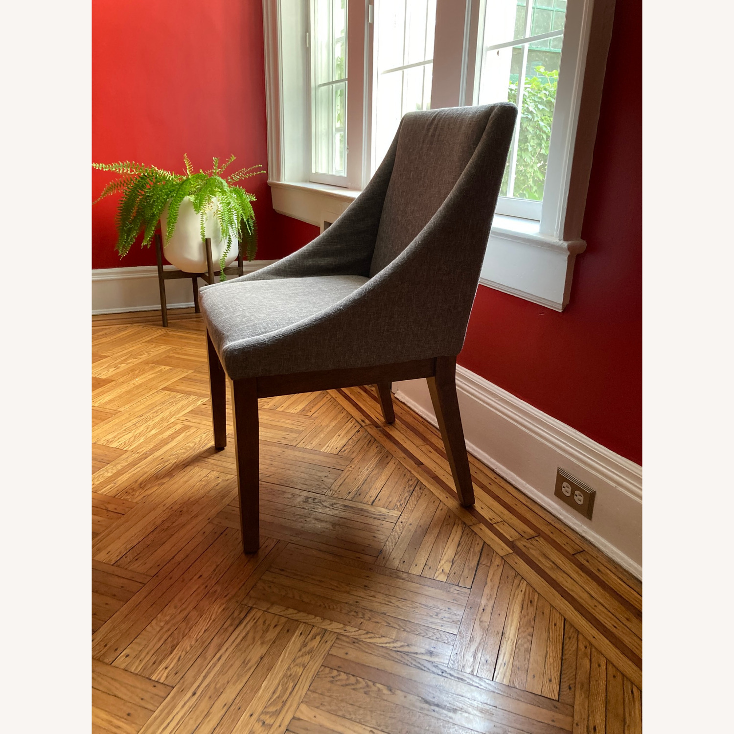  West Elm Curved Upholstered 6 Dining Chairs - image-2