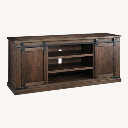 Used Dark Brown Wood Media Storage for sale on AptDeco