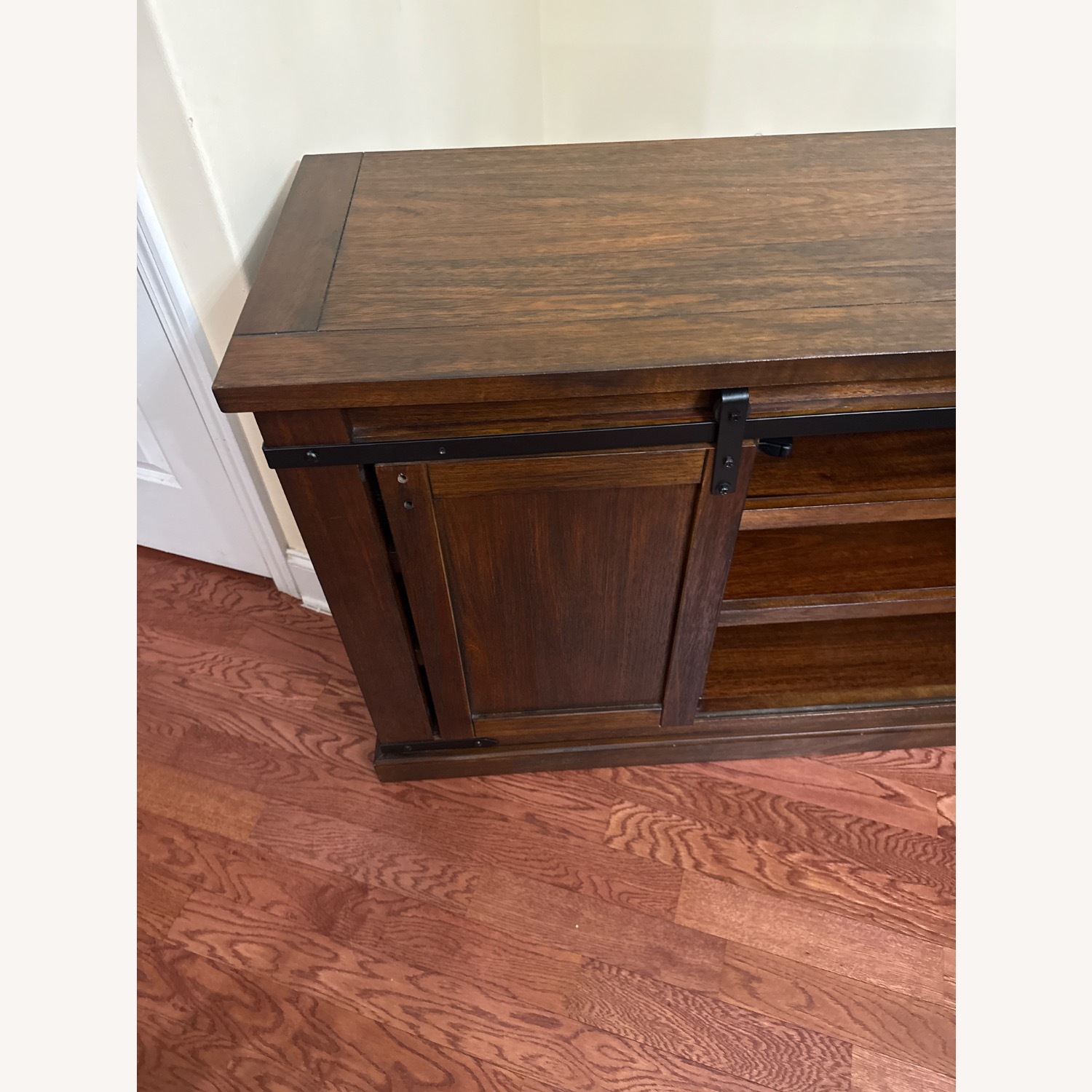Dark Brown Wood Media Storage - image-4