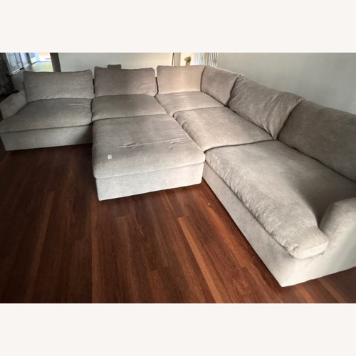 Used Light Gray Fabric 3+ Piece Sectional with Ottoman for sale on AptDeco