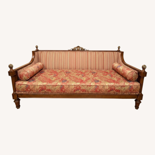 Used Vintage/Antique Finds Red Fabric 3+ Seater Sofa for sale on AptDeco