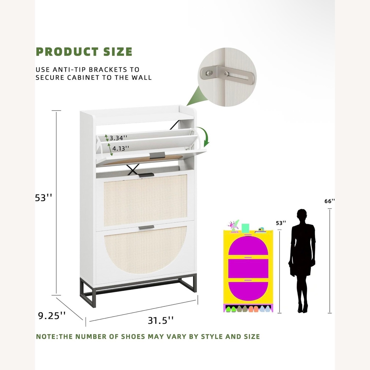 Flip Drawer Shoe Cabinet - image-4