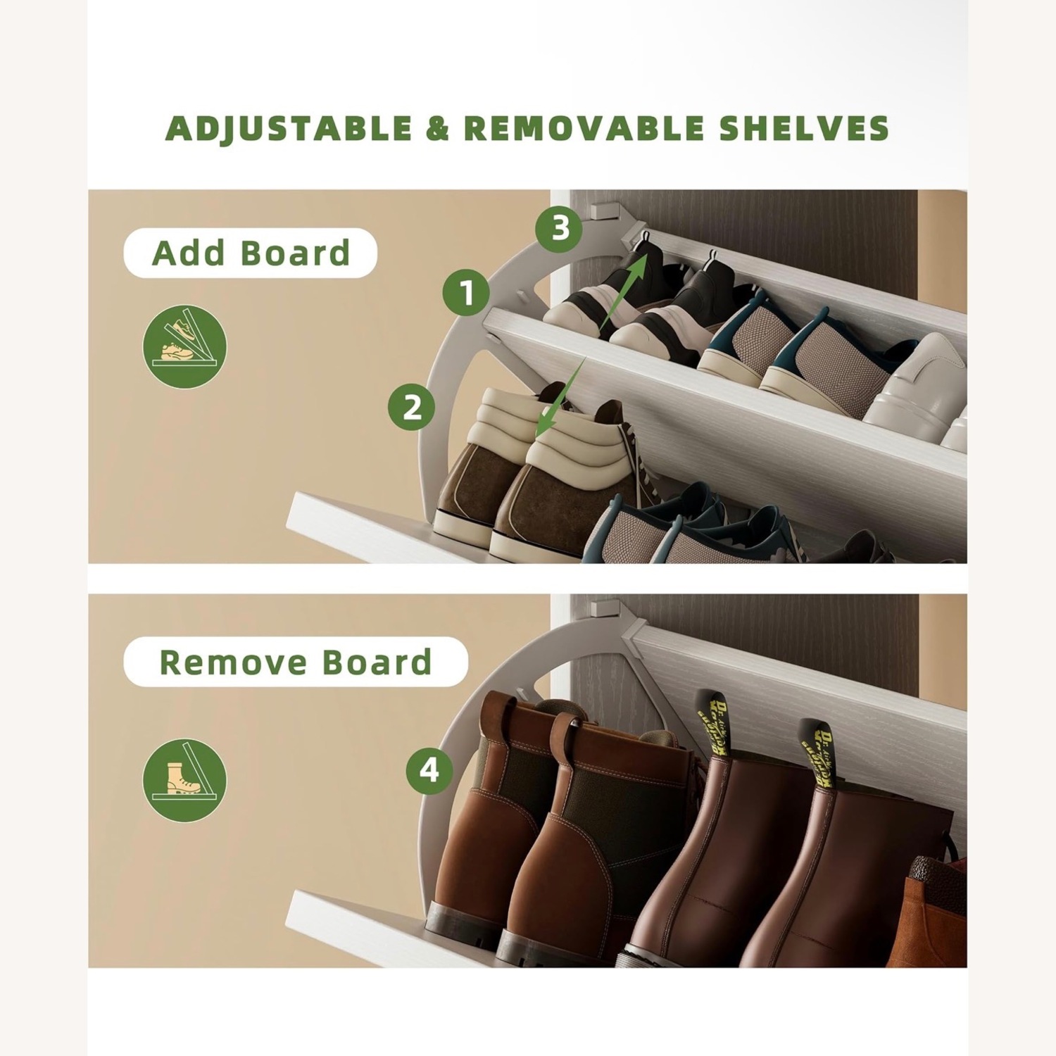 Flip Drawer Shoe Cabinet - image-6