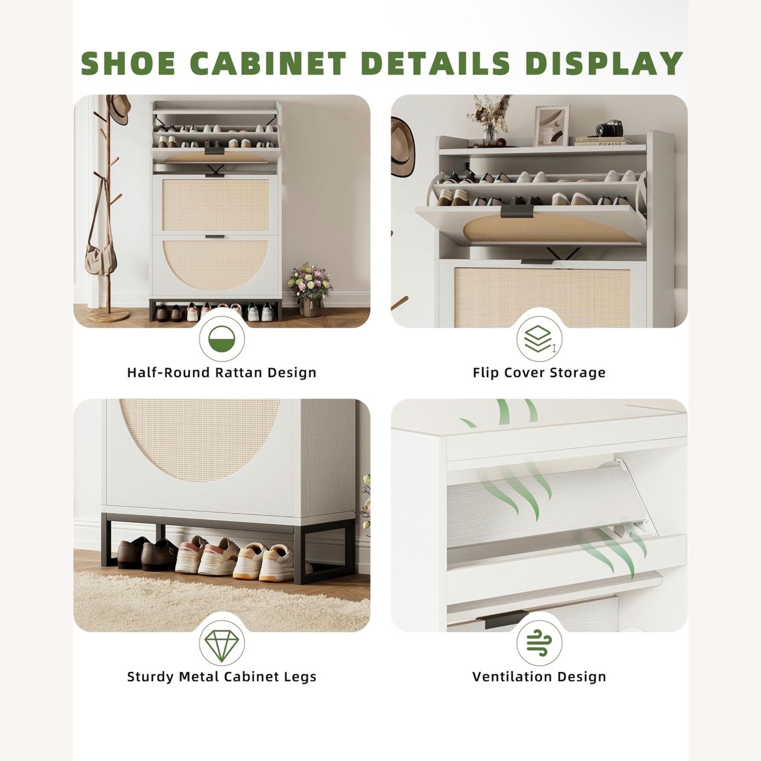 Flip Drawer Shoe Cabinet - image-7