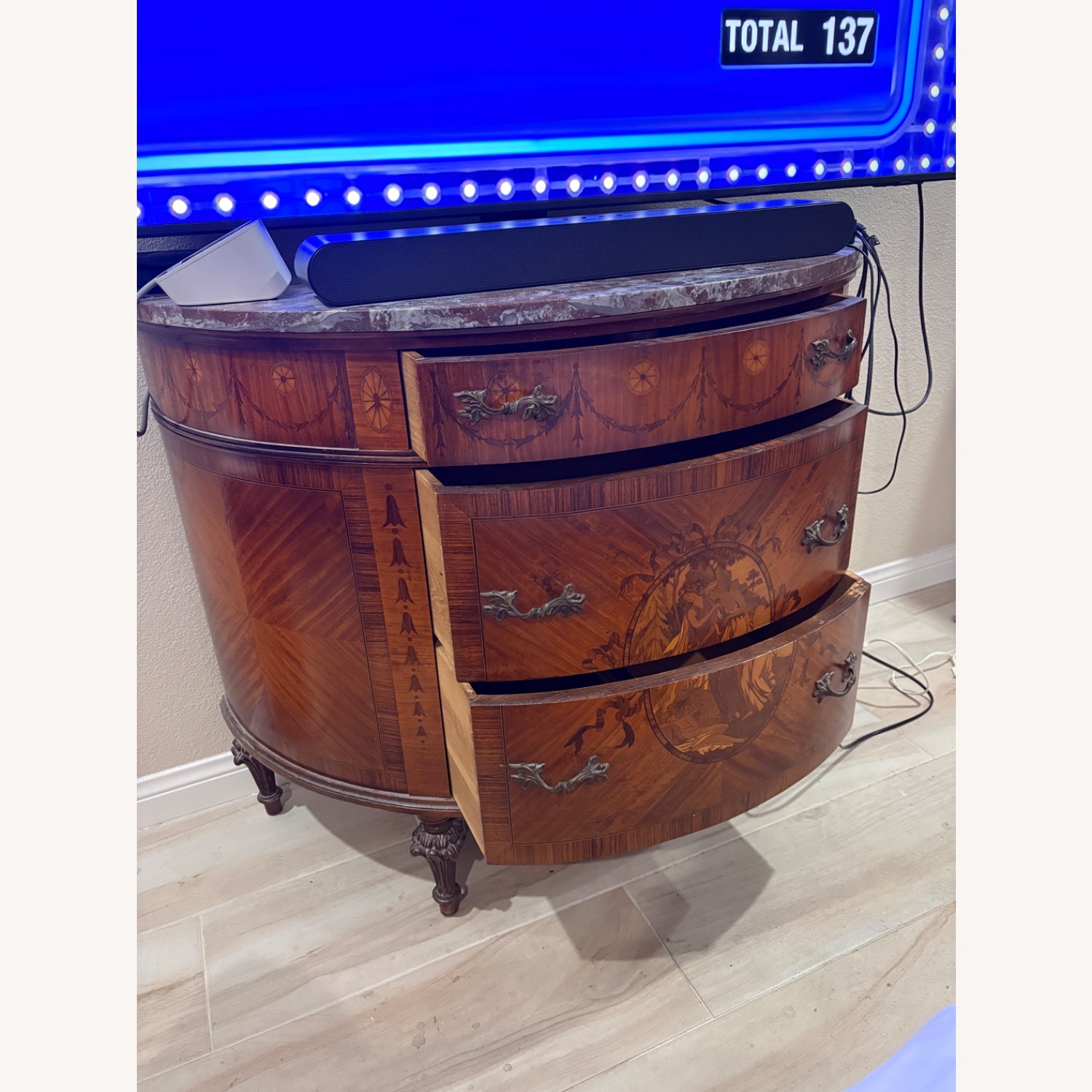 Vintage/Antique Finds Natural Wood Sideboard - image-3