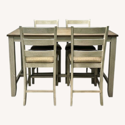 Used Ashley Furniture Natural Wood Dining Set for sale on AptDeco