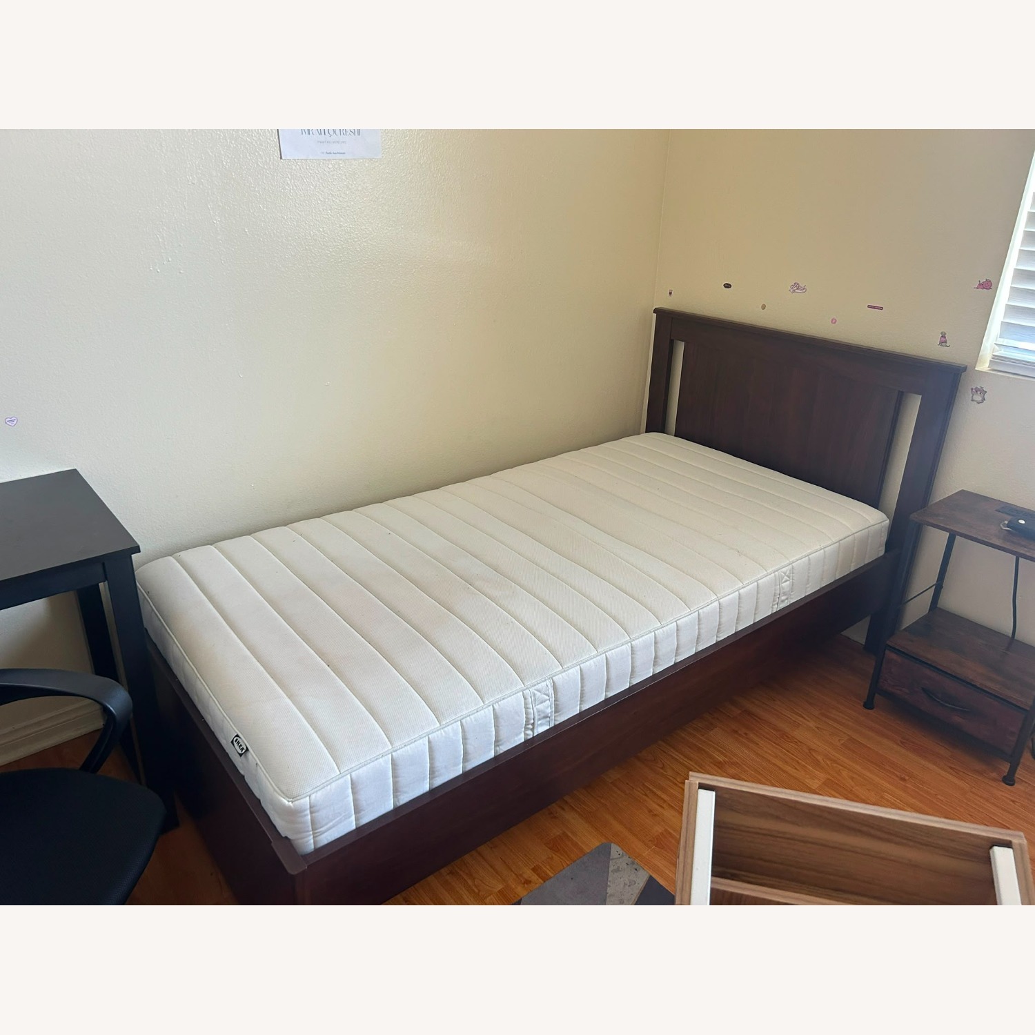 IKEA SONGESAND Dark Brown Twin Bedframe - image-2