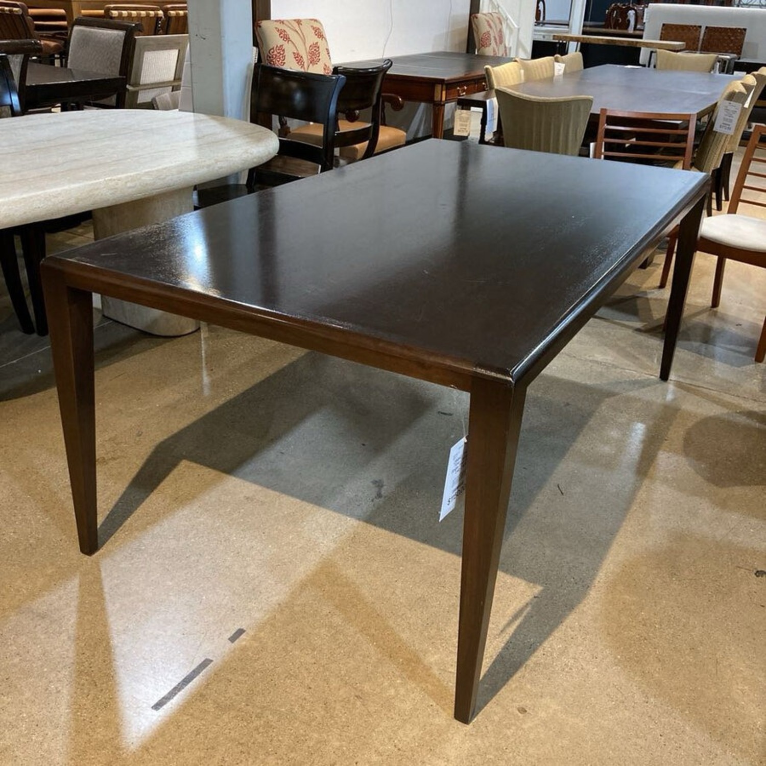 Fine Custom Single Slab Sleek Leg Dining Table - image-1