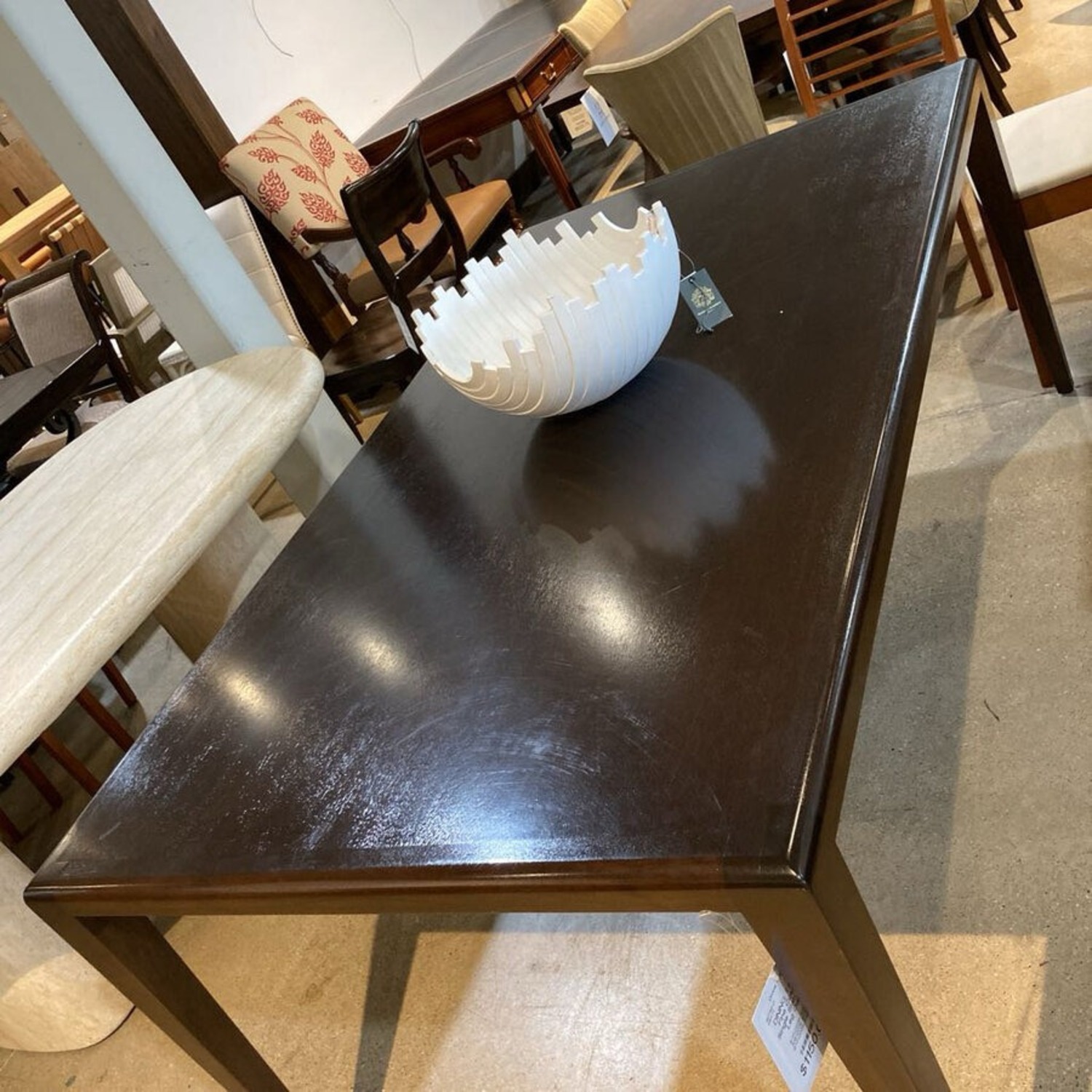 Fine Custom Single Slab Sleek Leg Dining Table - image-9
