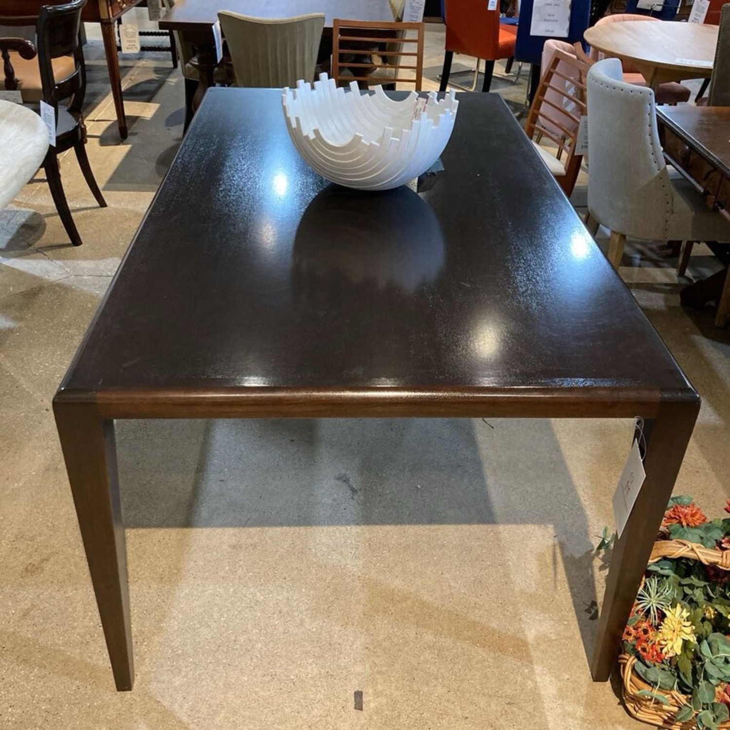 Fine Custom Single Slab Sleek Leg Dining Table - image-3