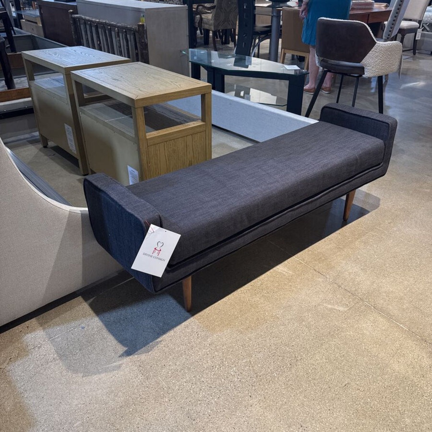 West Elm Landry Upholstered Bench - image-1