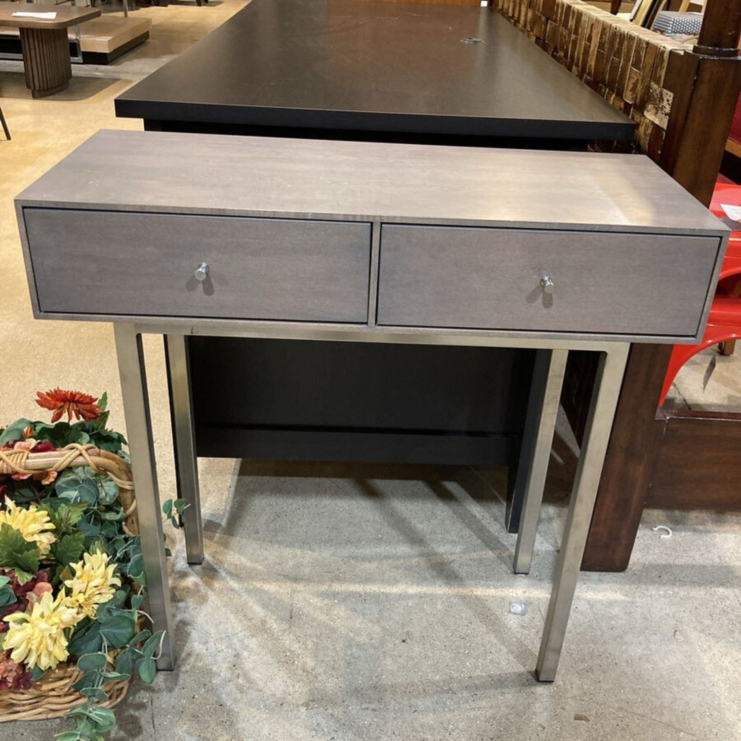 Hudson 2-Drawer Console Table Maple - image-3