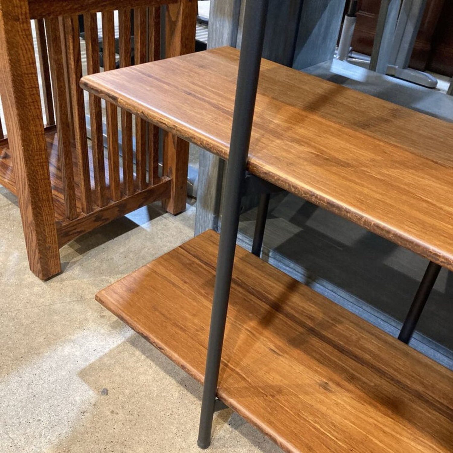 MCM Tiered Iron & Wood Bookshelf - image-5