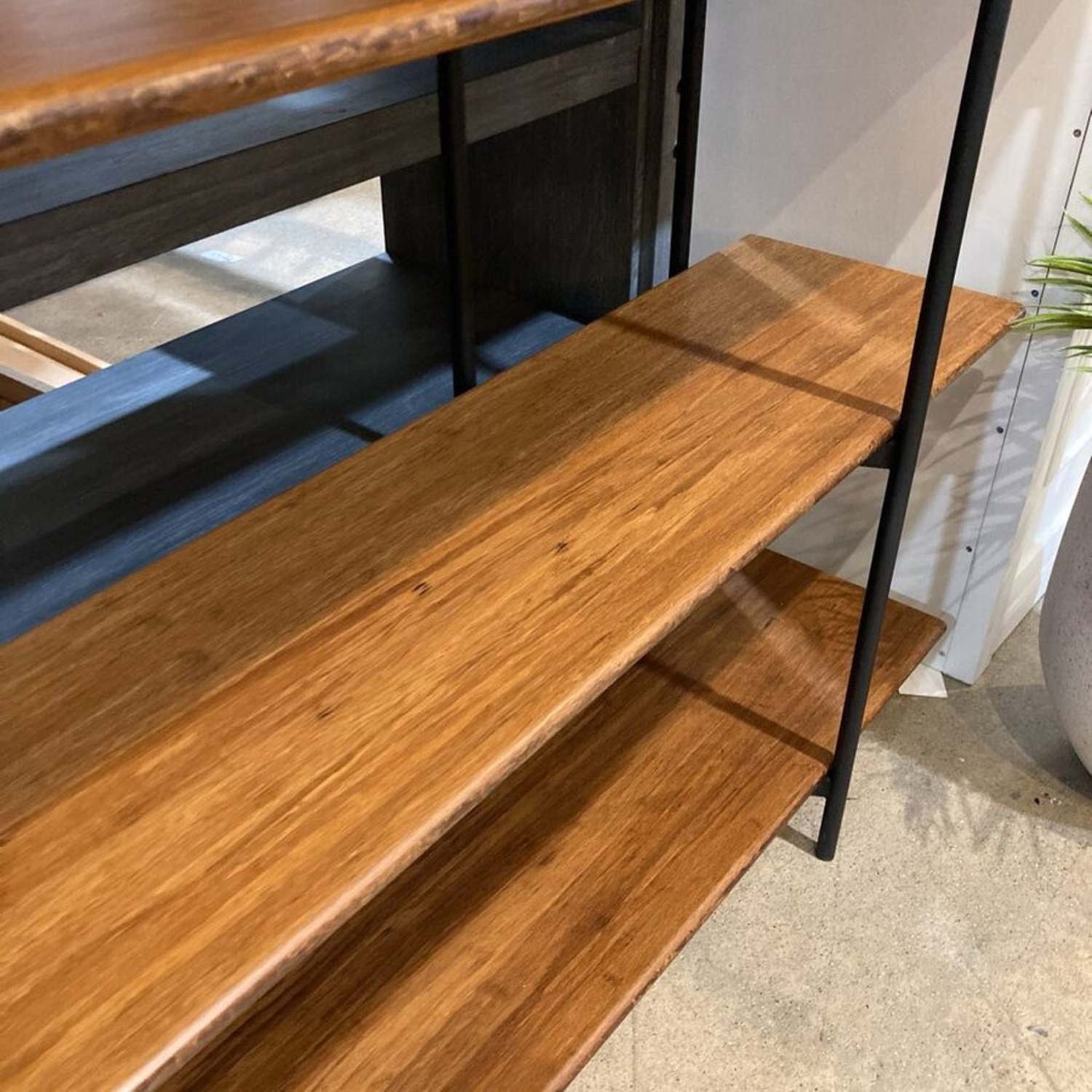 MCM Tiered Iron & Wood Bookshelf - image-3
