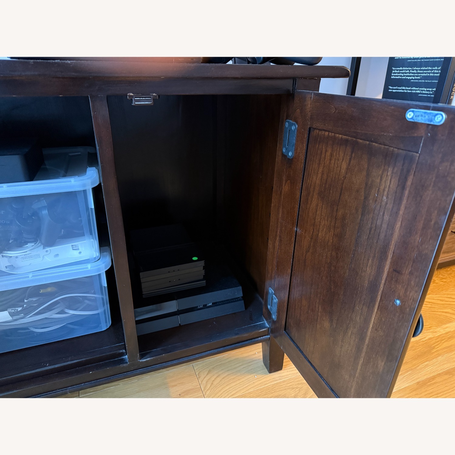 Dark Brown Wood Entertainment Center - image-3