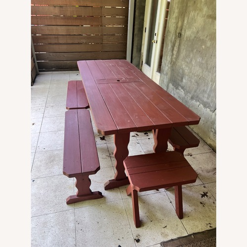 Used Red Wood Patio Furniture for sale on AptDeco