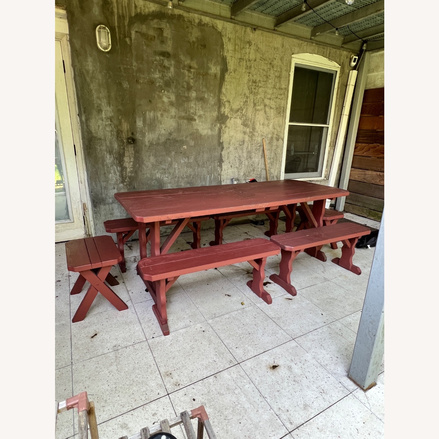 Red Wood Patio Furniture - image-2