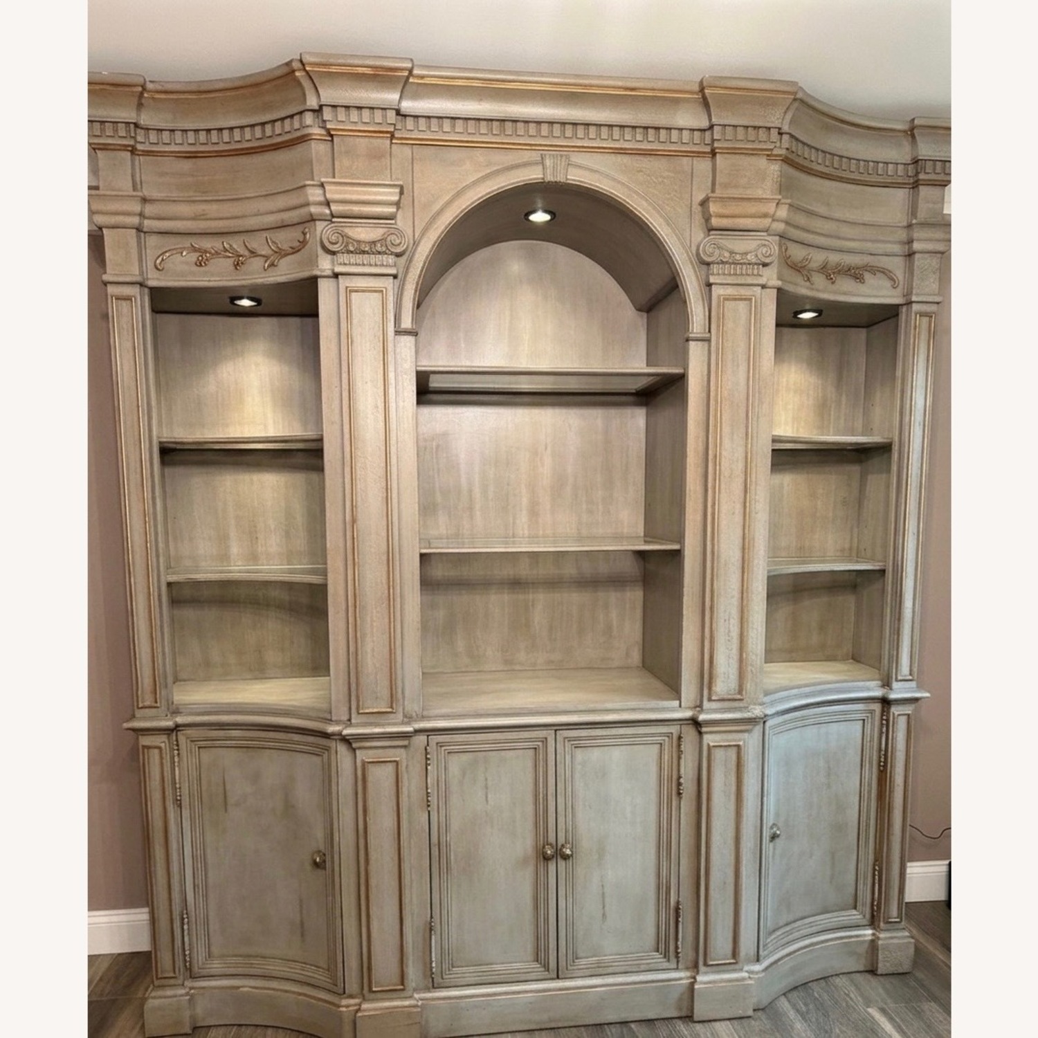 Drexel Light Gray Wood Sideboard - image-1