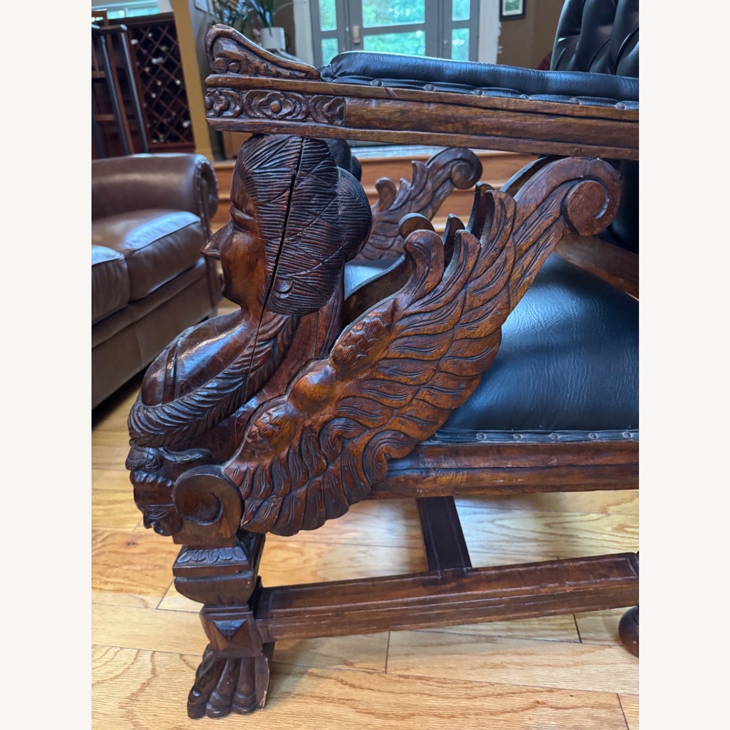 Renaissance Revival Carved Throne Chair - image-5