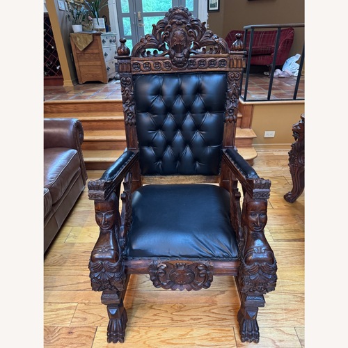 Used Renaissance Revival Carved Throne Chair for sale on AptDeco