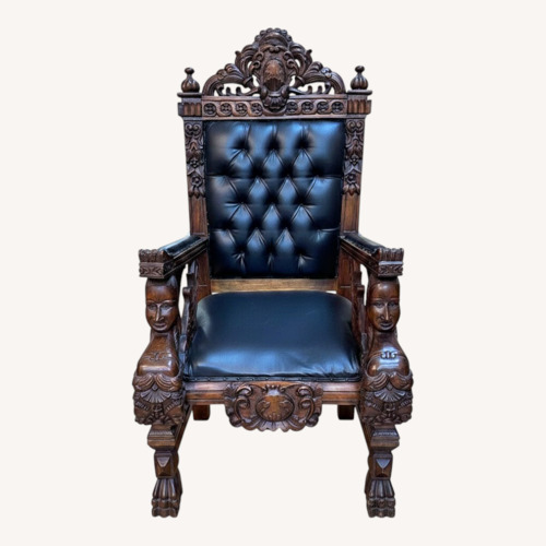 Used Renaissance Revival Carved Throne Chair for sale on AptDeco
