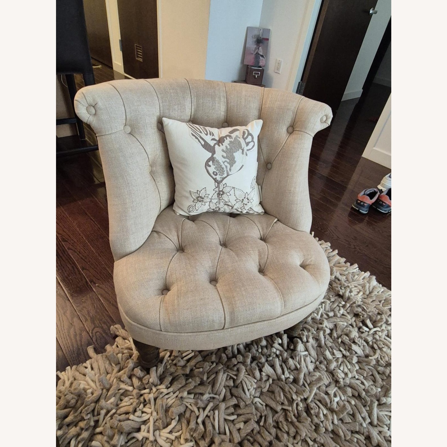 Restoration Hardware Tufted Chair - image-1