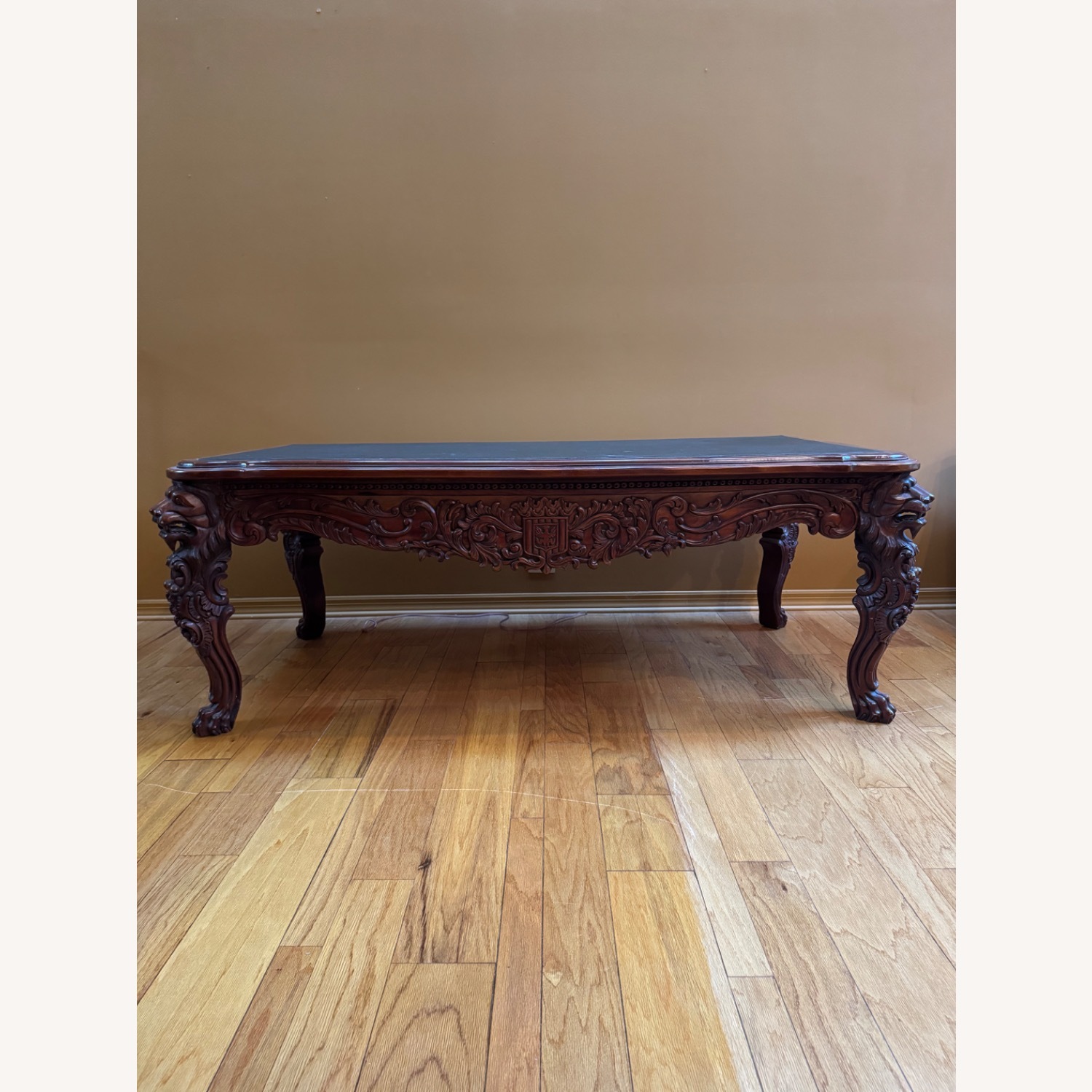 Victorian Carved Mahogany Coffee Table - image-1