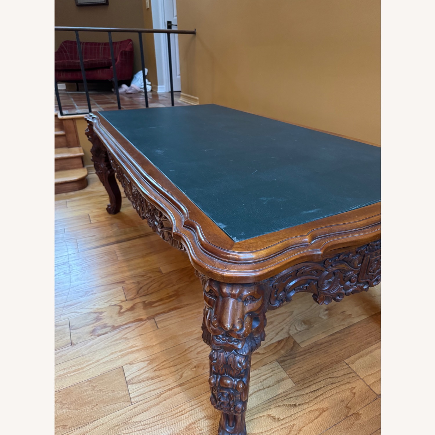 Victorian Carved Mahogany Coffee Table - image-2