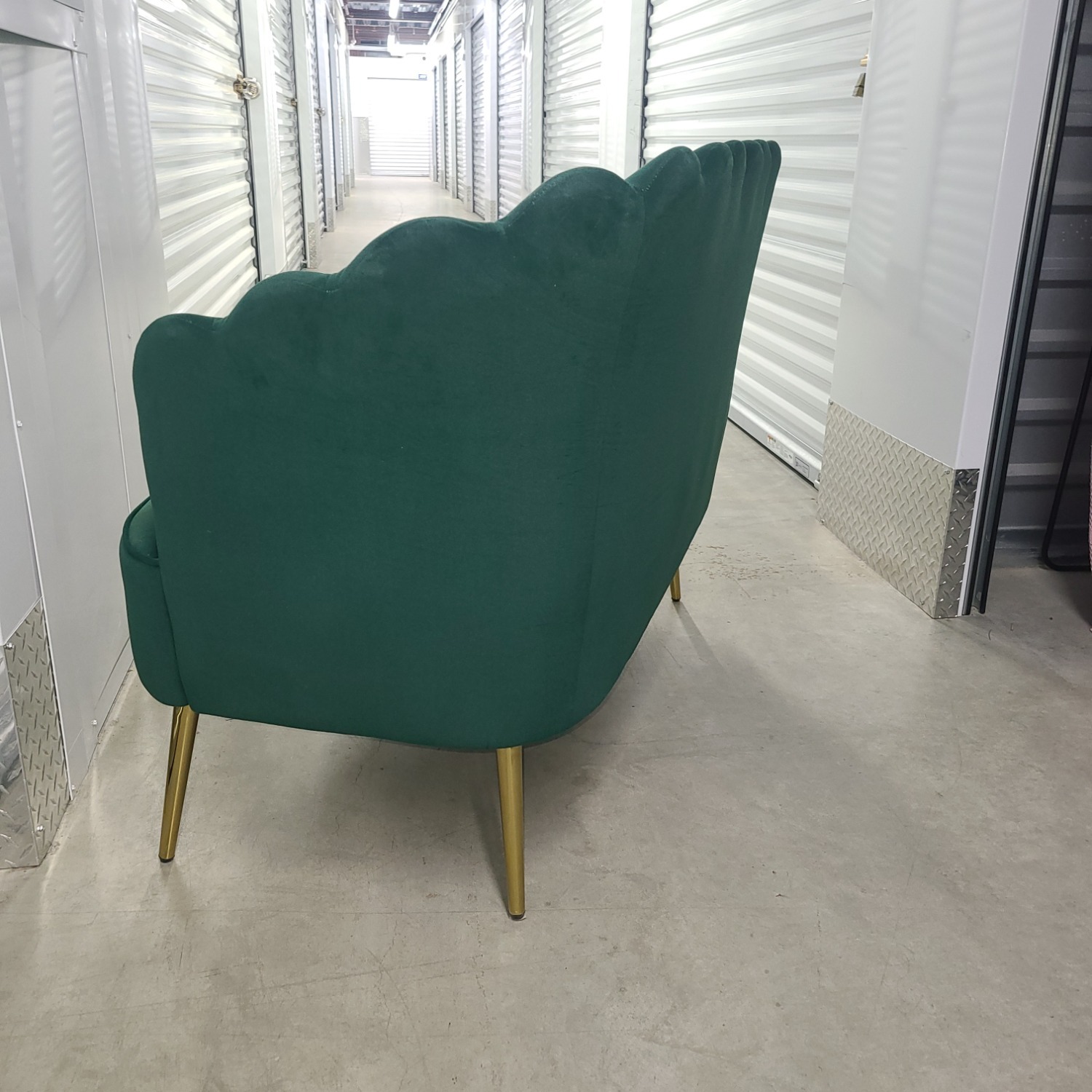 Hendrix Green Velvet Loveseat - image-4
