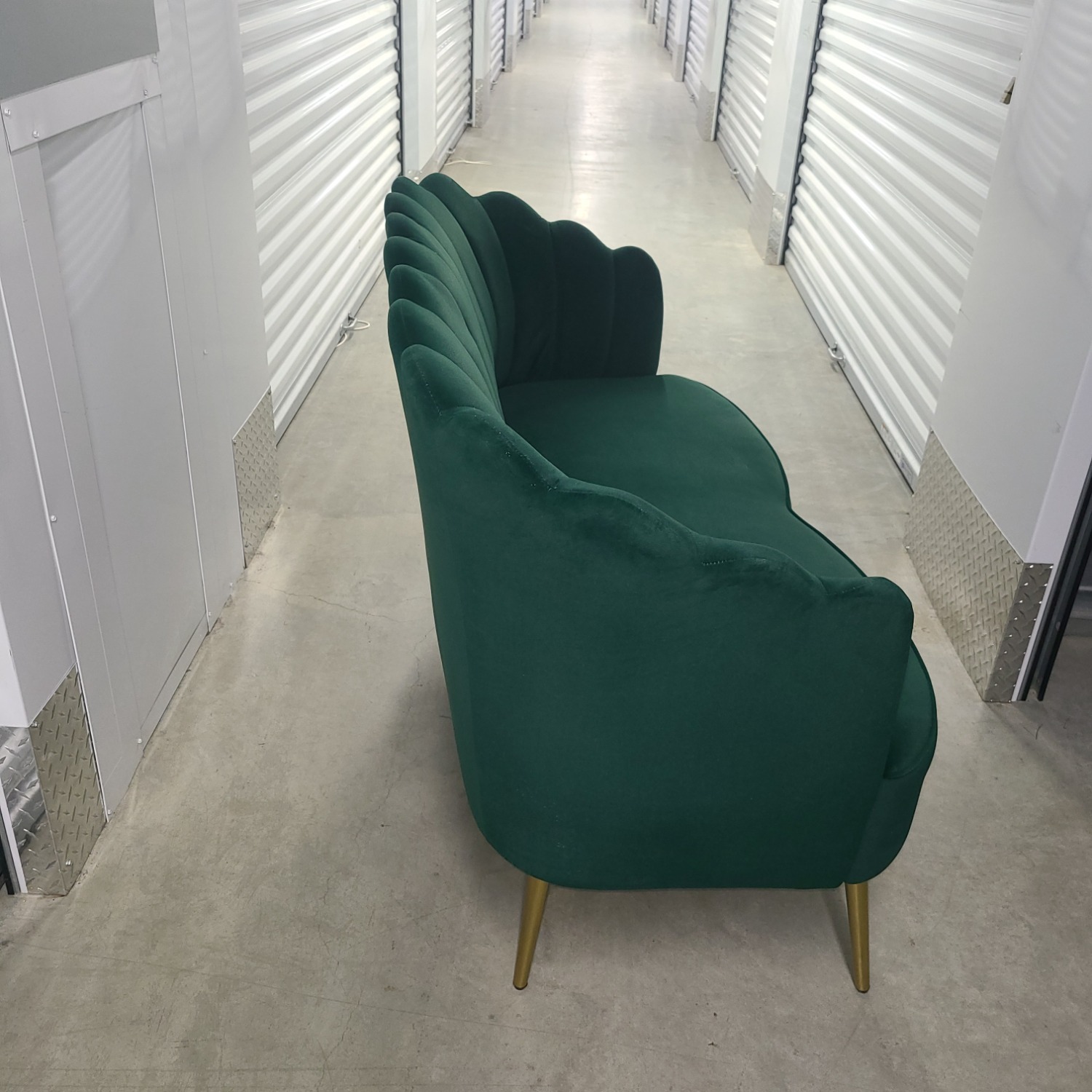Hendrix Green Velvet Loveseat - image-3