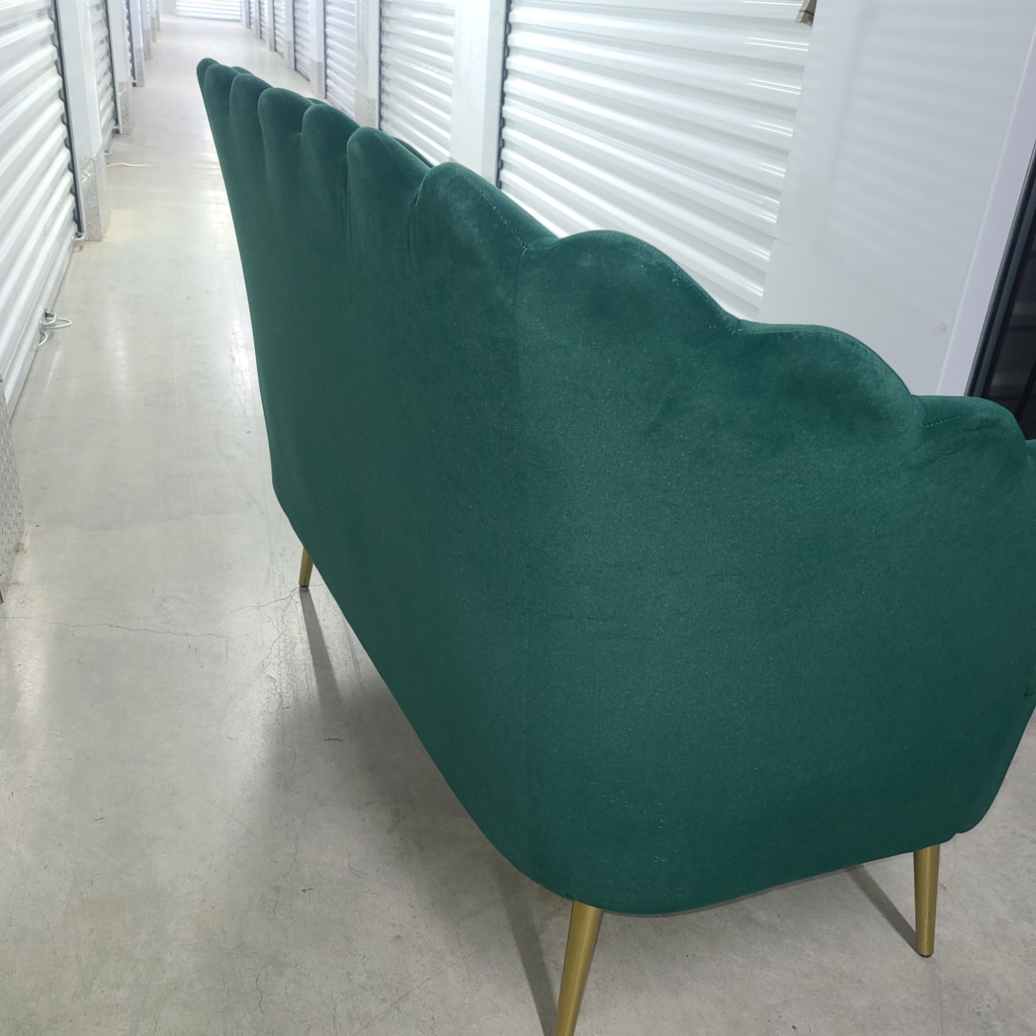 Hendrix Green Velvet Loveseat - image-5