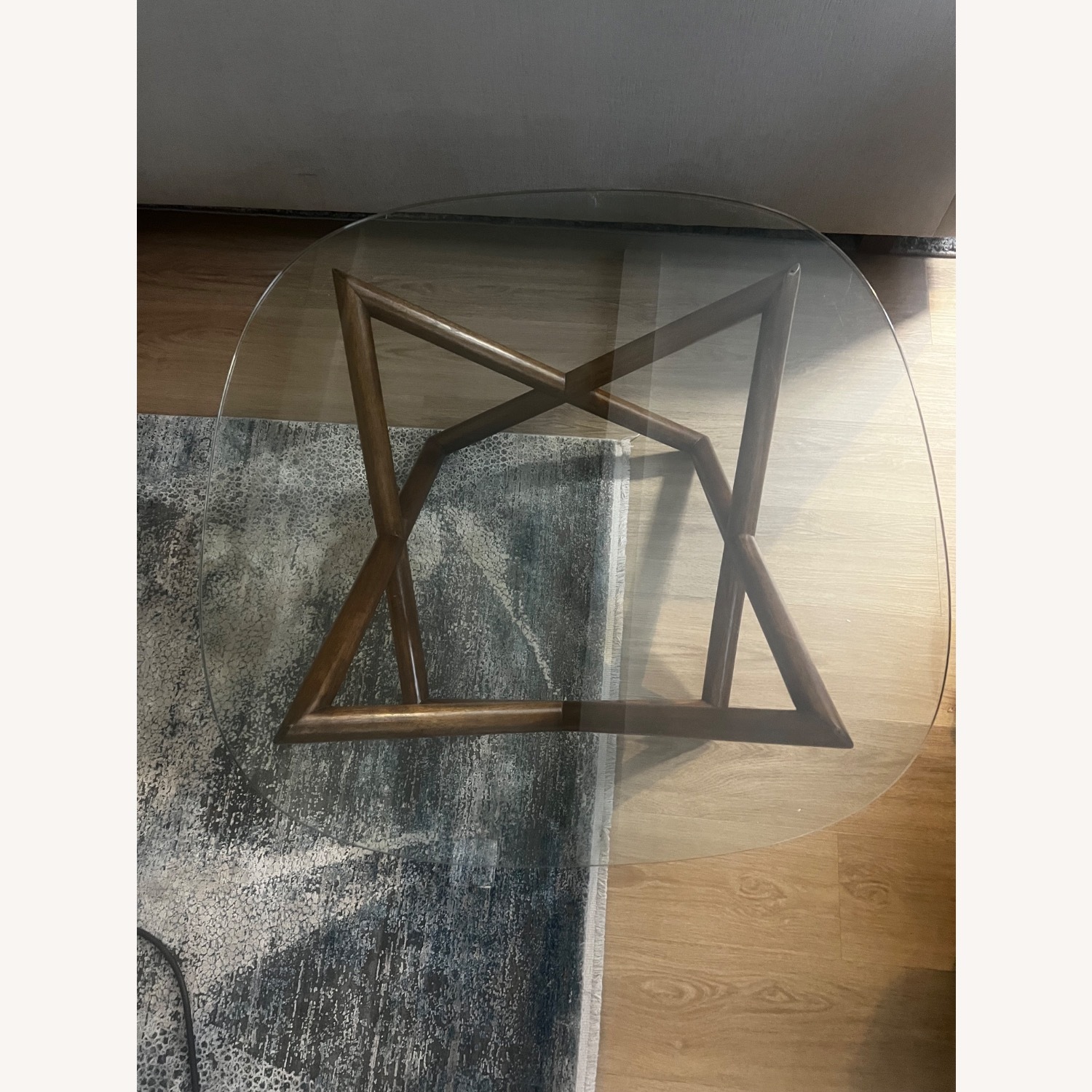 Glass Wooden Coffee Table - image-3