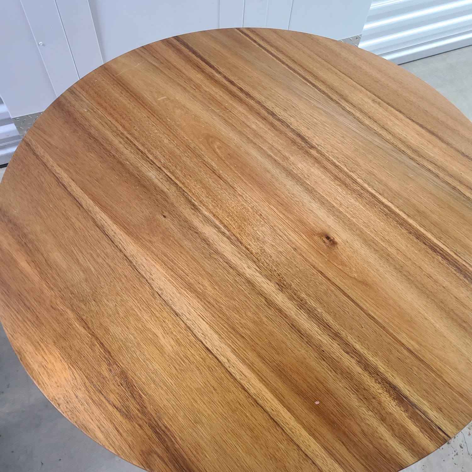 Walborn Wood & Round Metal Base Dining Table - image-3