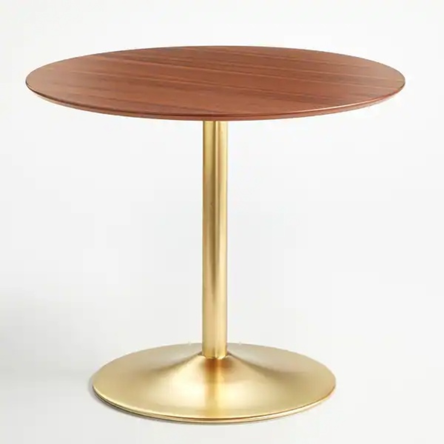 Walborn Wood & Round Metal Base Dining Table - image-7