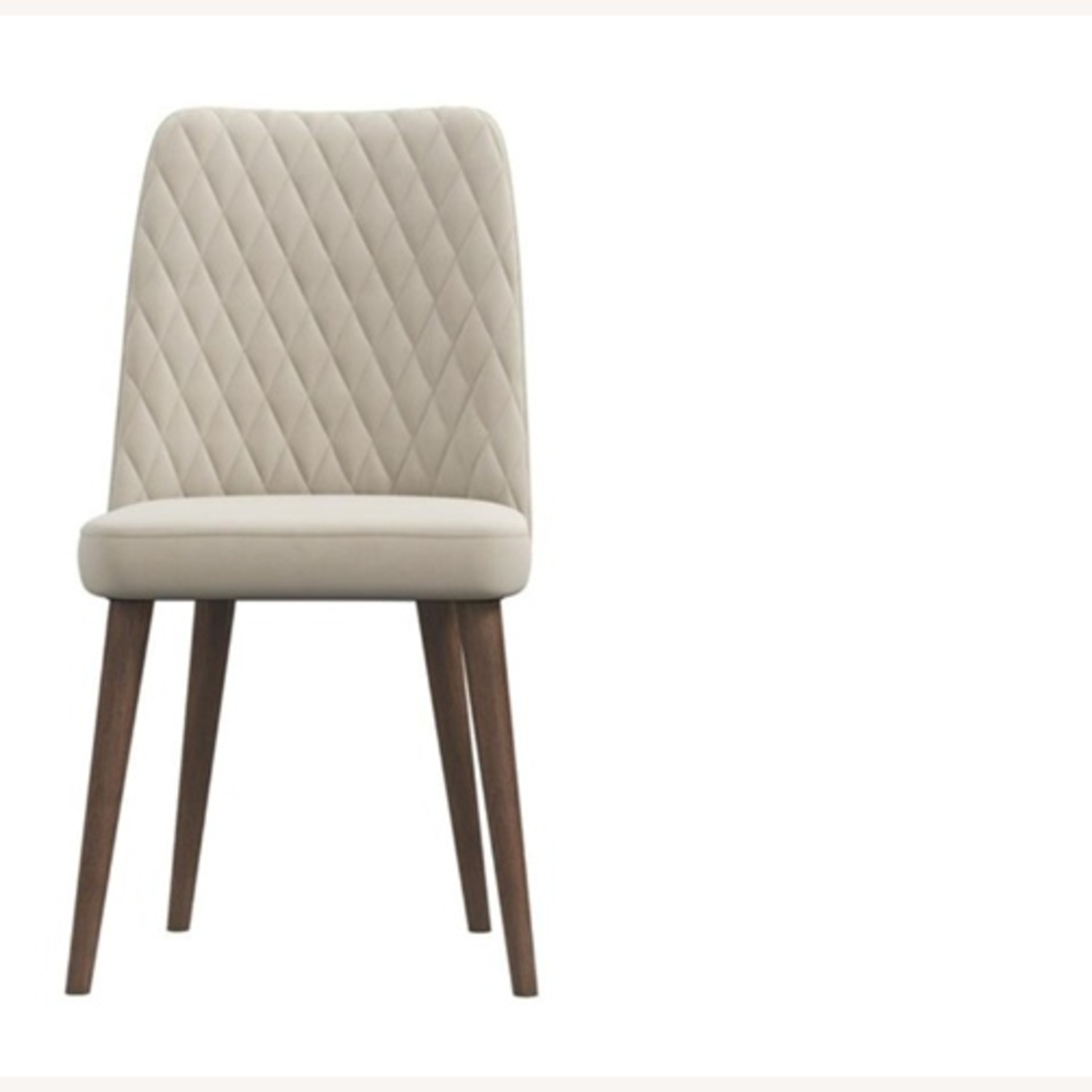Beige Velvet Upholstered Accent Chair - image-7