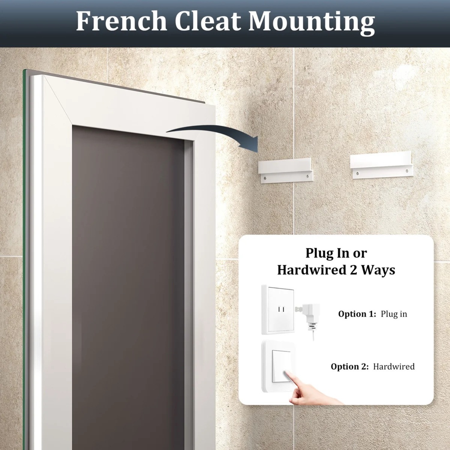 LED Anti-Fog Tempered Glass Vanity Mirror - image-4