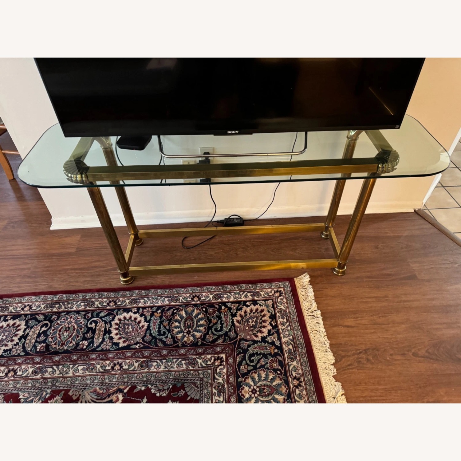 Gold Brass Side Table - image-7