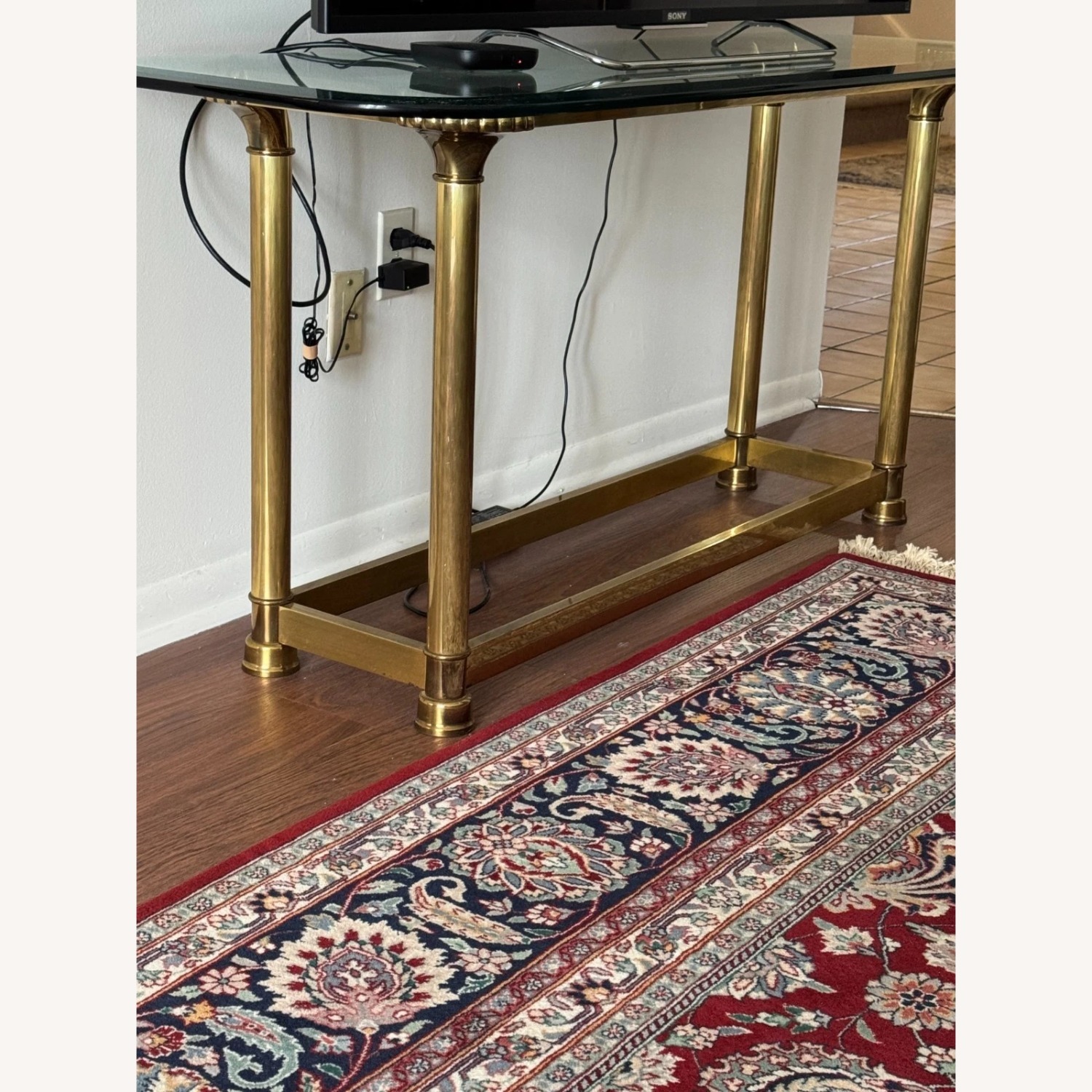 Gold Brass Side Table - image-8