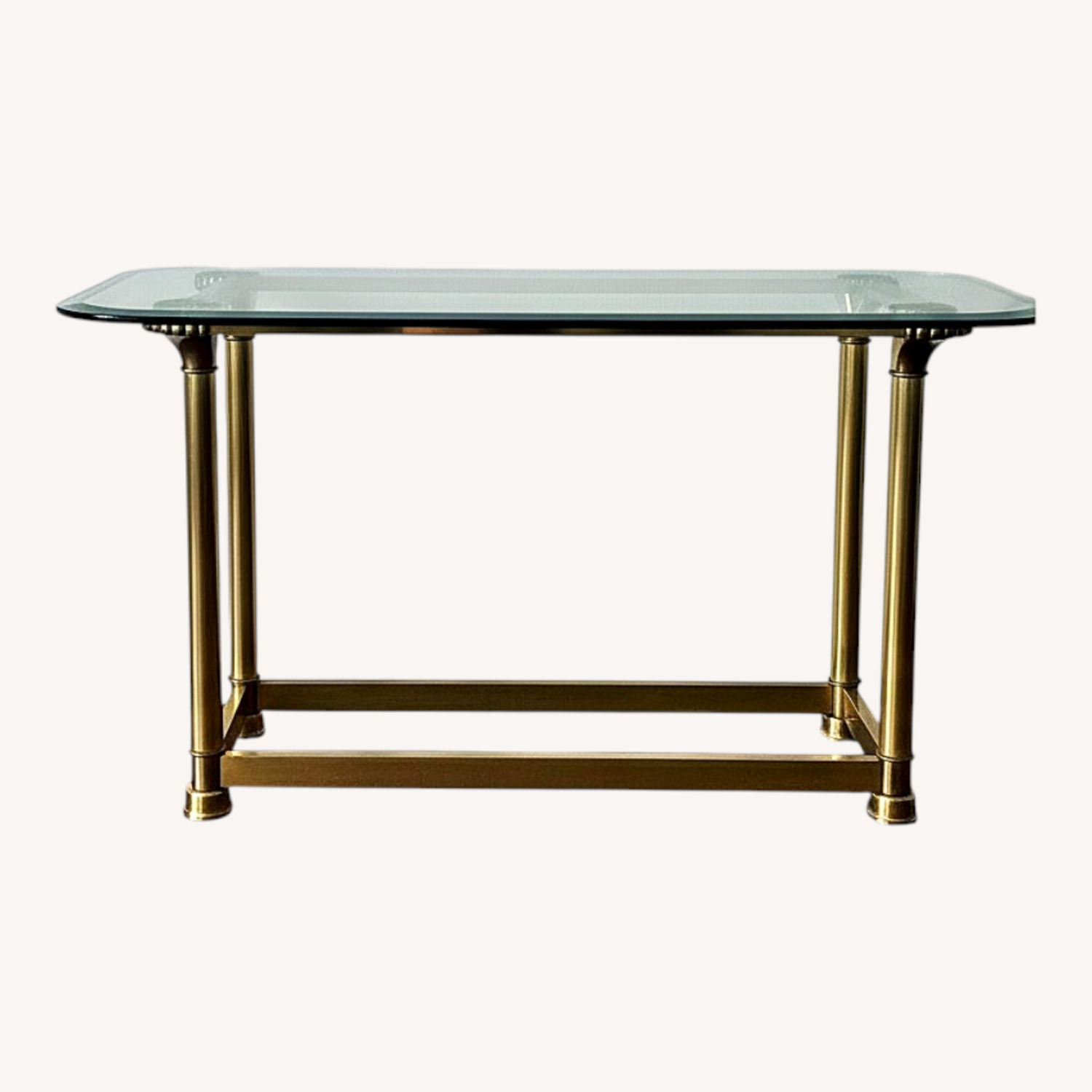 Gold Brass Side Table - image-0