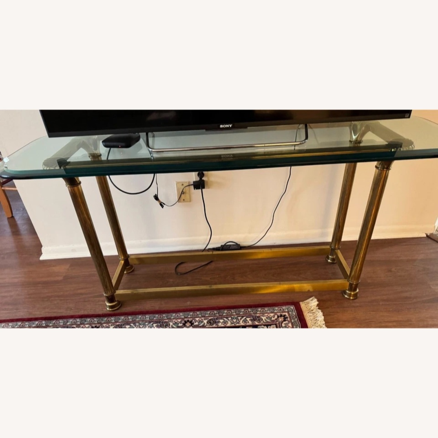 Gold Brass Side Table - image-5