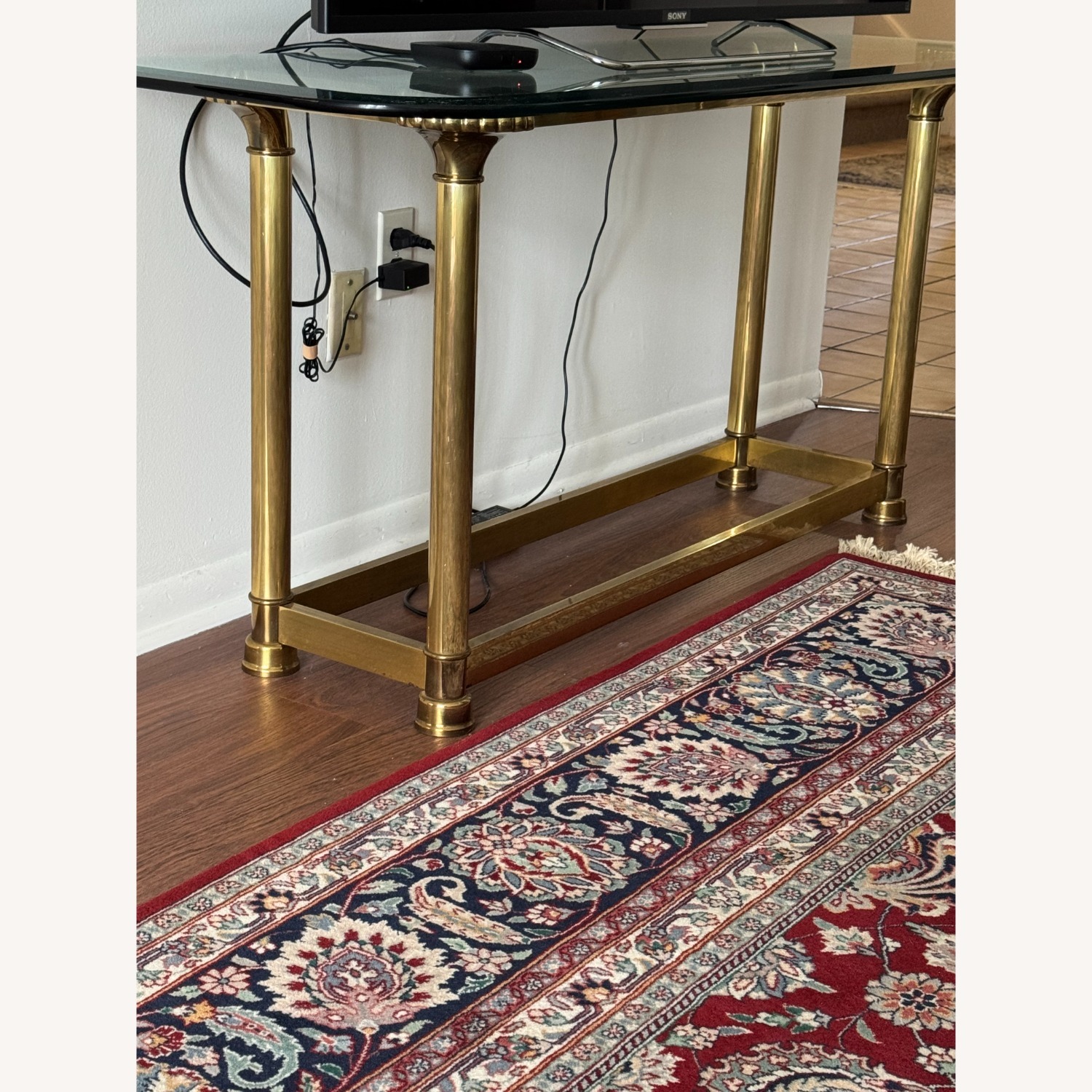 Gold Brass Side Table - image-1
