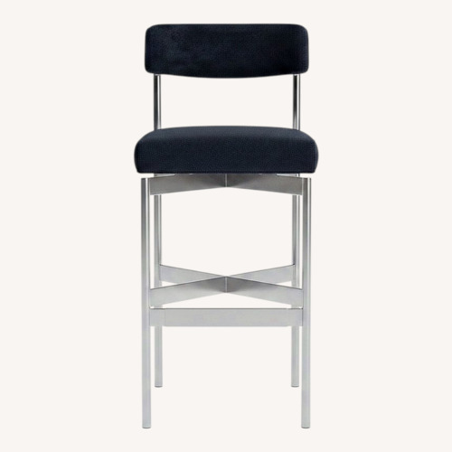 Used Mitchell Gold + Bob Williams Remy Blue Stool for sale on AptDeco