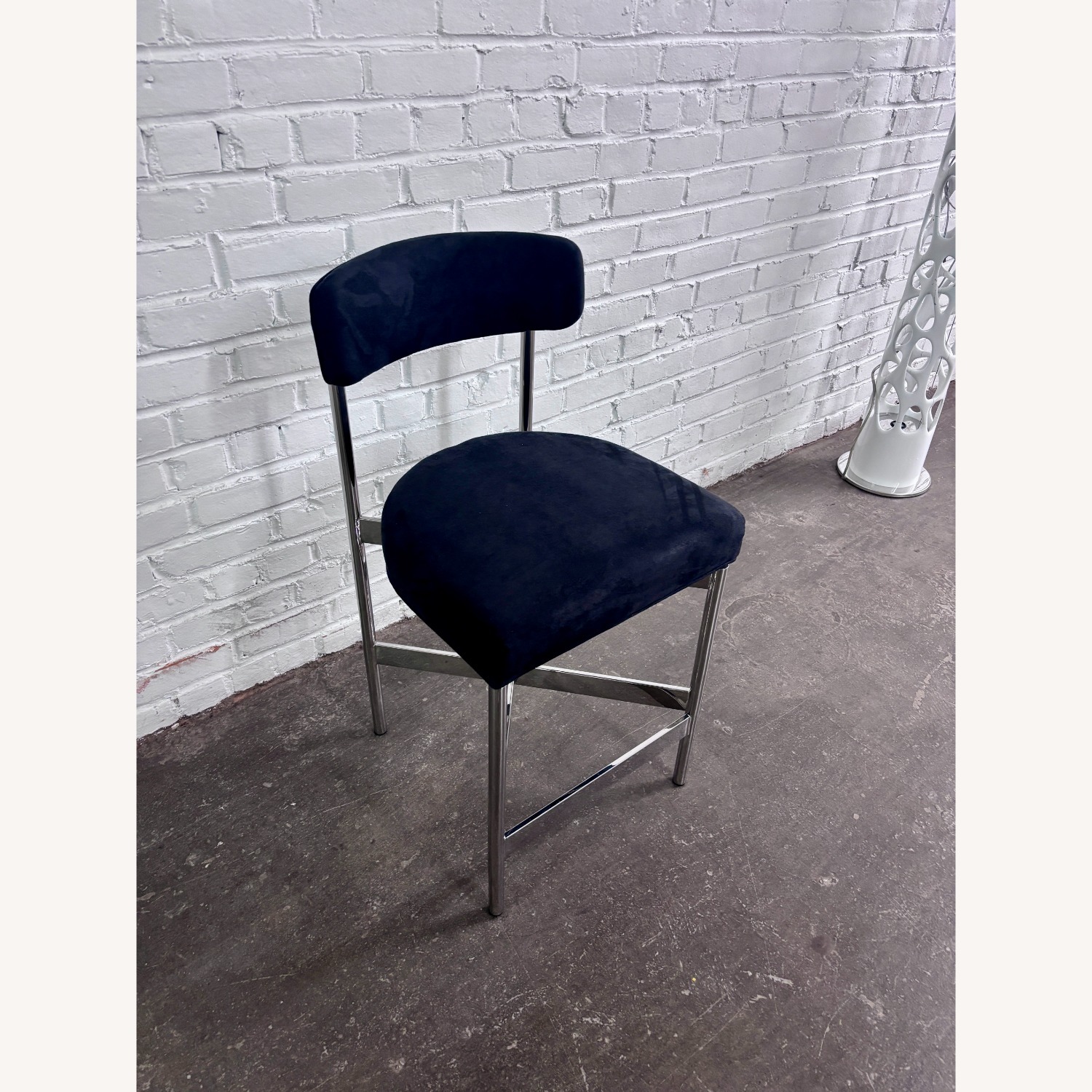 Mitchell Gold + Bob Williams Remy Blue Stool - image-3