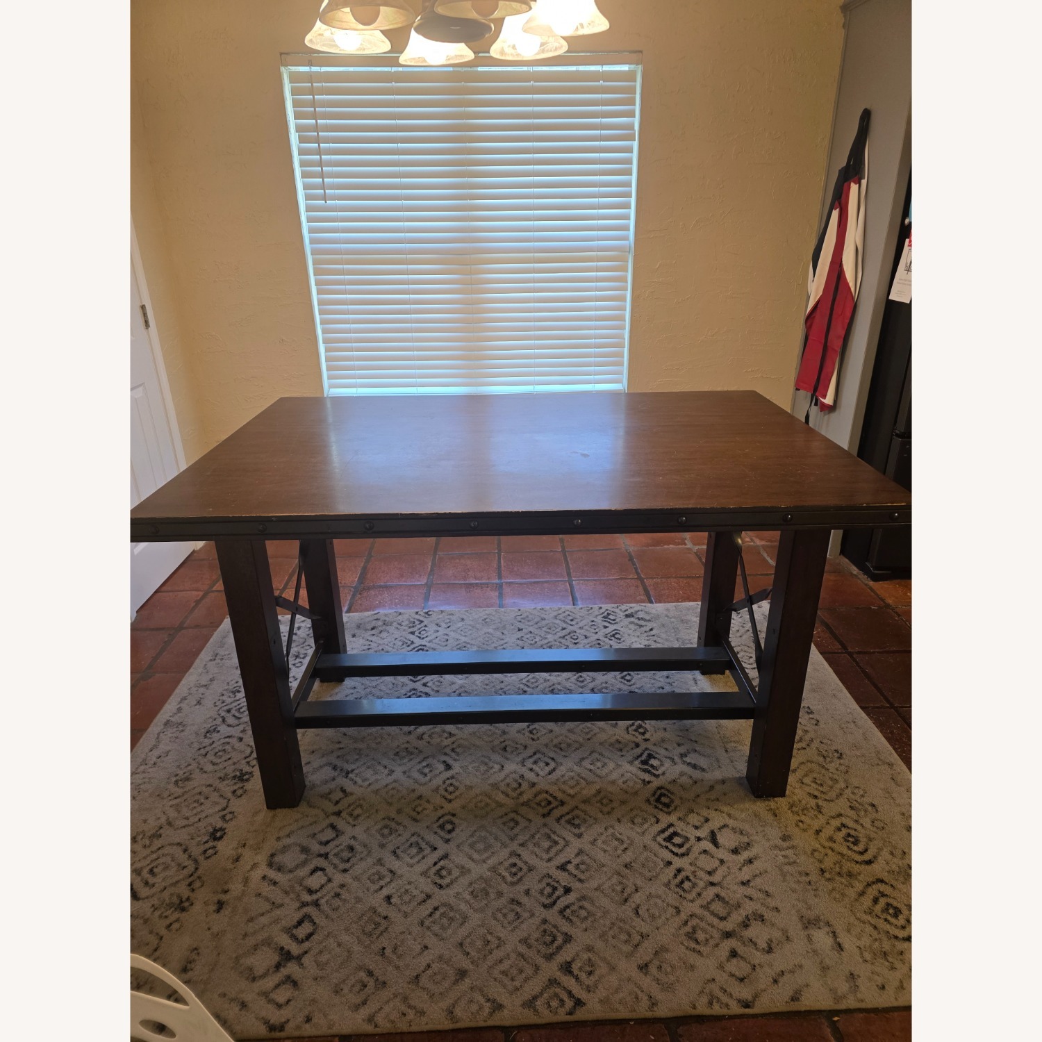 Dark Brown Wood Dining Table - image-2