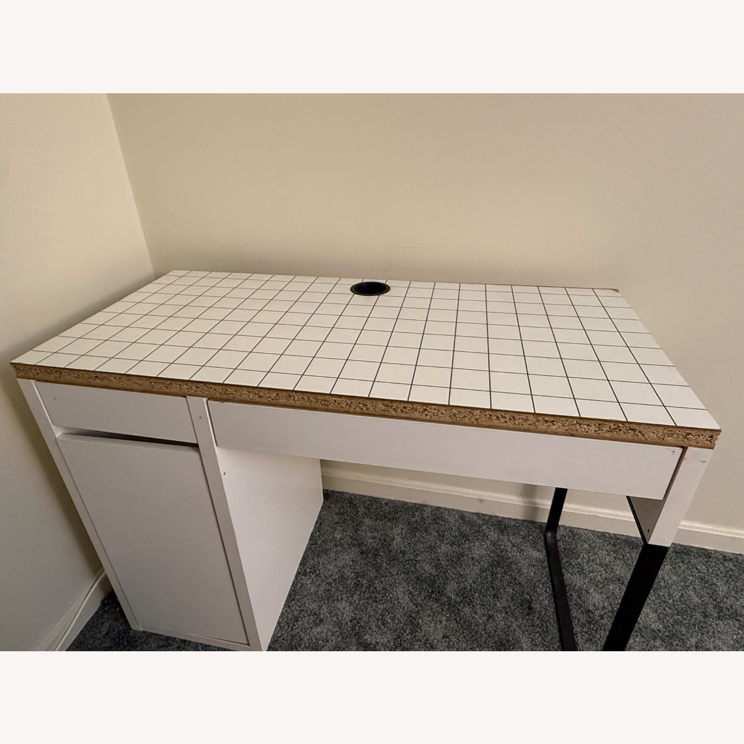 IKEA Micke White Wood Desk - image-1