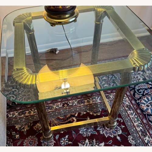 Used Vintage/Antique Gold Brass Side Table for sale on AptDeco